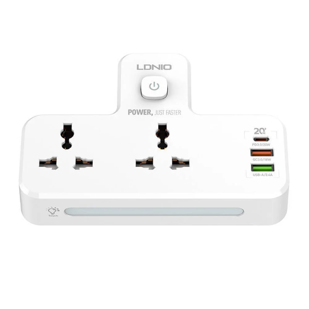 LDNIO SC2311 AC Power Sockets with 2 AC Outlets, 2USB, USB-C, 2500W LDNIO SC2311 AC Power Sockets with 2 AC Outlets, 2USB, USB-C, 2500W